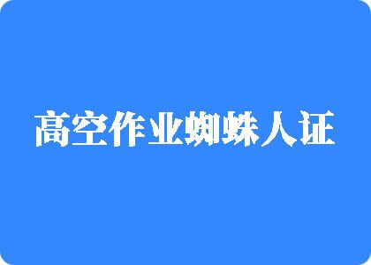 操逼打炮视频高空作业蜘蛛人证